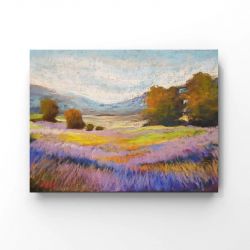 Lawendowe pole-praca formatu 18/24 cm 