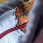 Szaro-różowa listonoszka z kominem - 