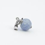 wisiorek, zawieszka agat 10mm, srebro oksydowane pr.925 - wisiorek, zawieszka agat 10mm, srebro oksydowane pr.925 a
