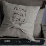 "Home sweet home" - poszewki - poszewka lniana