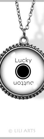 Medalion, naszyjnik - Lucky button