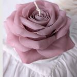 Świeca kwiat róży  z wosku pszczelego  - 