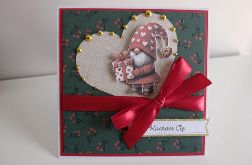 Kartka na Walentynki skrzat z sercem