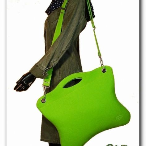 Oryginalna, uniwersalna zielona neonowa torba 