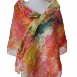 SZAL SZALIK JEDWABNO WEŁNIANY ELEGANCKI - Szalik