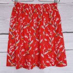 Spódnica japońskie żurawie na czerwonym tle - spódnica