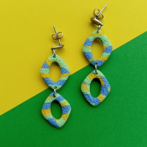 "Nelly III" - kolczyki z gliny polimerowej.