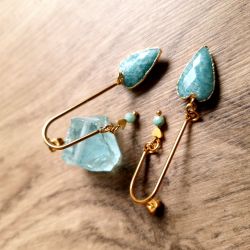 SERCA Z AMAZONITU - KOLCZYKI RÓWNOWAGI I KREATYWNOŚCI