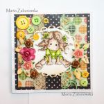 ZAKRĘCONA TILDA - kartka 100% HANDMADE - 