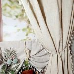 Zasłona firana BOHO zasłona z frędzlami na tunel panel SHABBY 150/250cm - 