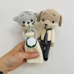 Jak pies z kotem młoda para prezent ślubny 2 - maskotki ślubne