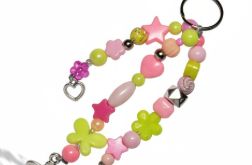 Różowo żółty breloczek