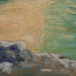 Plaża Nugal, obraz olejny, A. Janik - Zbliżenie  Plaża Nugal