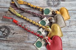 Zabawka dla psa, żółte serce, Zabawka ze skóry naturalnej, szarpak, akcesoria dla psa