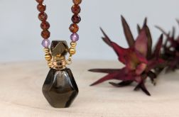 Perfumetka naszyjnik kwarc dymny