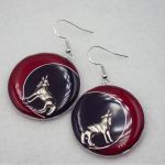 Kolczyki gotyckie z żywicy z wilkiem 061 - 