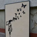 Drewniany obraz Banksy Abstrakcja - 
