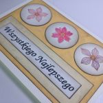 Wszystkiego Najlepszego (3) - Ozdobne żetony z naklejkami kwiatów
