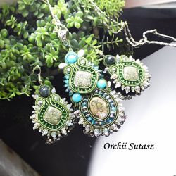 Komplet biżuterii ślubnej -holwit -jadeit