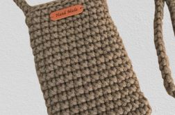 Mała torebka na ramię,etui na telefon,beżowa
