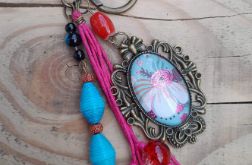 Brelok do kluczy w stylu boho z kaboszonem - Floral Bloom Brelok do kluczy w stylu boho z kaboszonem - Floral Bloom
