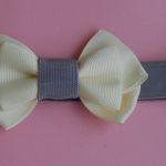 Opaska niemowlęca - Złamana biel z szarym - 