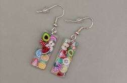 Kolczyki z żywicy - OWOCOWY MIX