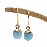 Kolczyki Turquesa z Jadeitem w złoconej oprawie. - 