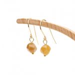 Kolczyki Solen z Kamieniem naturalnym w złocie. - 