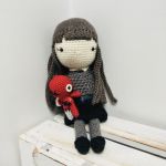Lalka szydełkowa z laleczką voodoo handmade - lalka handmade