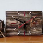 Zegar drewniany kostka NA PREZENT - 
