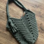 Zielona torba na ramię handmade - Torba