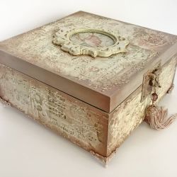 Szkatułka, pudełko vintage z baletnicą
