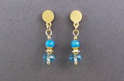 Kolczyki mini z kryształkami Swarovskiego.