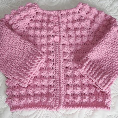 Sweterek bąbelkowy -różowy
