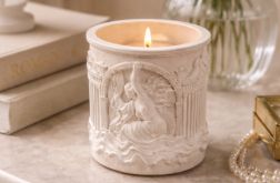 Świecznik gipsowy Afrodyta – elegancki świecznik dekoracyjny handmade