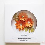 Kartka ŚLUBNA - pomarańczowe kwiaty - Biało-pomarańczowa kartka na ślub z kwiatami