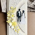 077,Kartka w pudełku na ślub z torebką-Młoda Para - 077,Kartka w pudełku na ślub z torebką-Młoda Para