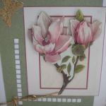 Kartka z magnolią - widok kartki