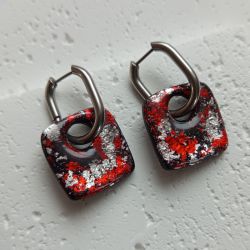 "Carnaval" no.3 - kolczyki z gliny polimerowej.