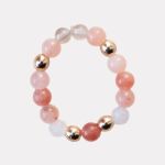 pierścionek agat hematyt kamień księżycowy - bez tła