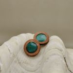 Kolczyki drewniane Turkusowa Opowieść - 4
