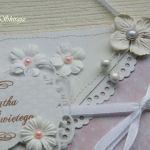 Pamiątka Chrztu św. - 'różowo perłowo' - 