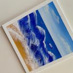 Wzburzone morze i plaża - obraz akrylowy - Obraz plaża