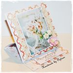 Bukiet Ś;ubny Esel - kartka 100%HANDMADE - 