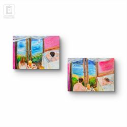 Śniadanie do łóżka,  kompozycja,  24x30x1 cm