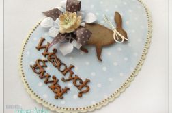 JAJKO - kartka wielkanocna z zającem 3