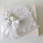 Ślubna elegancja - kartka ślubna w pudełku v5 - bial1b