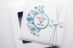 Oryginalna kartka z gołębicą Chrzest handmade