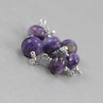 Czaroit i srebro - bransoletka łańcuszek - 